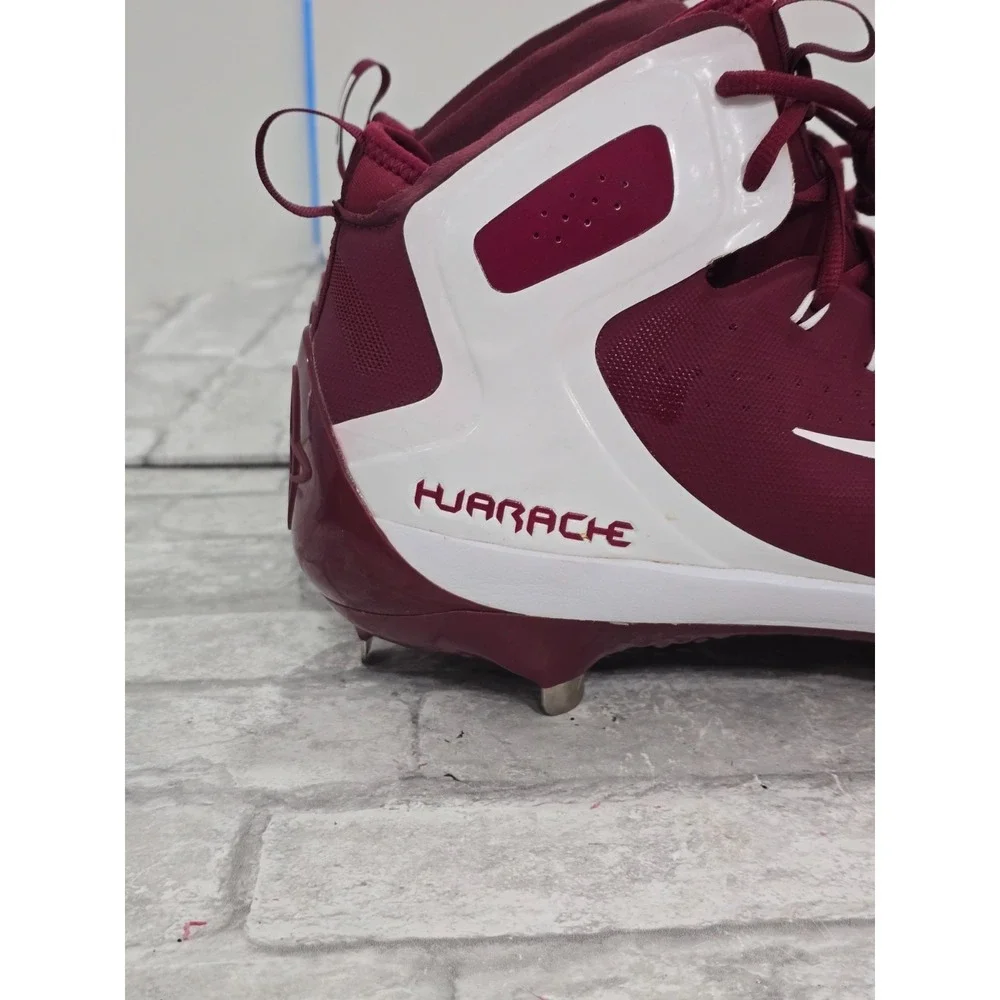 Nike Alpha Huarache Men's 13.5 Elite Metal Baseball Cleats Red 923428-612 Maroon